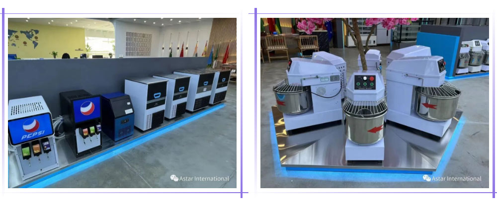 m&aacute;quina de bebidas y batidora de masa