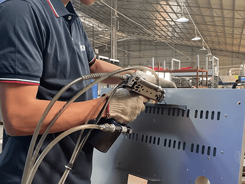 Sistema de vapor automático para el horno de convección con temporizador