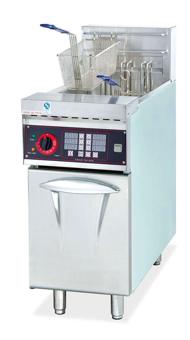 Astar-Freidora eléctrica de 1 en el tanque de 2 cajas con temporizador-AS-26A